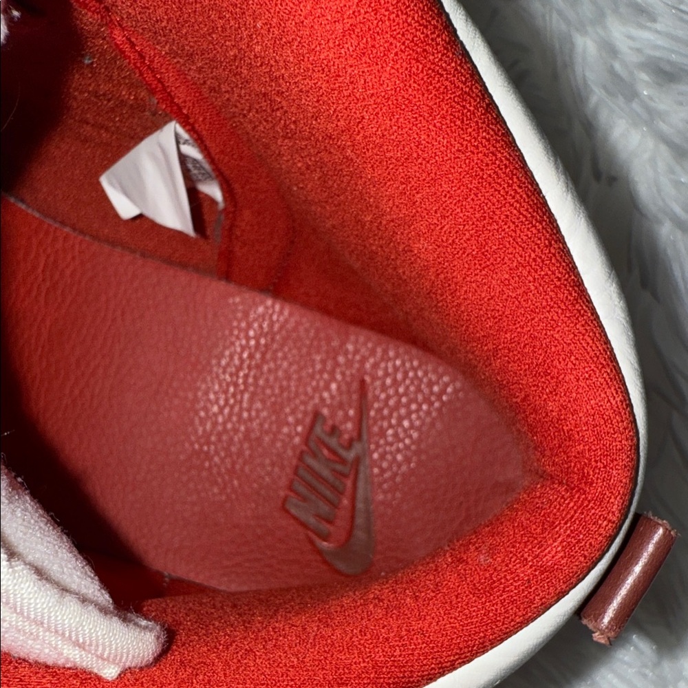 Nike Men's Red and White High-Top Sneakers - Picture 6 of 10